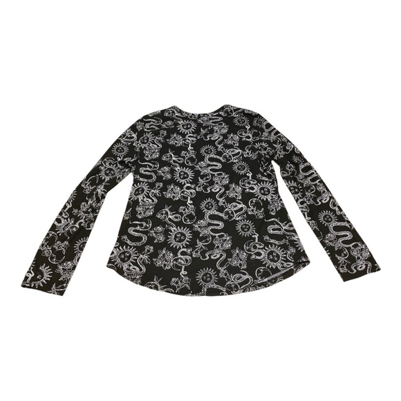 No Boundaries Juniors Long Sleeve Crew Neck Rib Tee Plus Size XXXL-21 Celestial - Picture 9 of 9